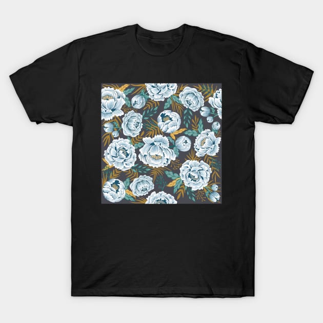 Vintage Peonies. T-Shirt by Papergrape